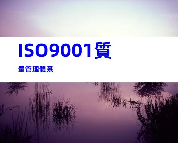 ISO9001質量管理體系